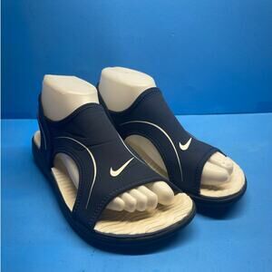Nike Play Women Size 6 Blue Sandals Swoosh Beach Water Shoes
